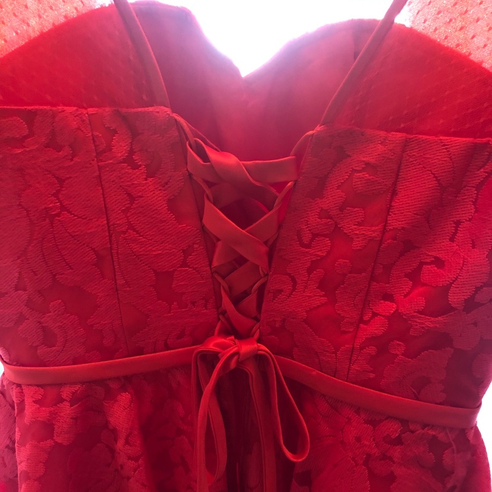 Beautiful Red Lacey Dress - Picture 2 of 5